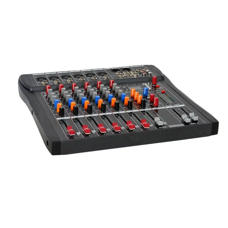 Хорошее качество динамик караоке DJ микшер с аудио-интерфейс 6-канальный консоли