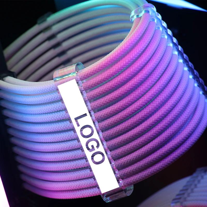 Power Supply Cable Extension Sleeve Kit PSU Extension Cables Kit PSU 1*24Pin 1*4+4P 3*6+2Pin Customization Mod Cable