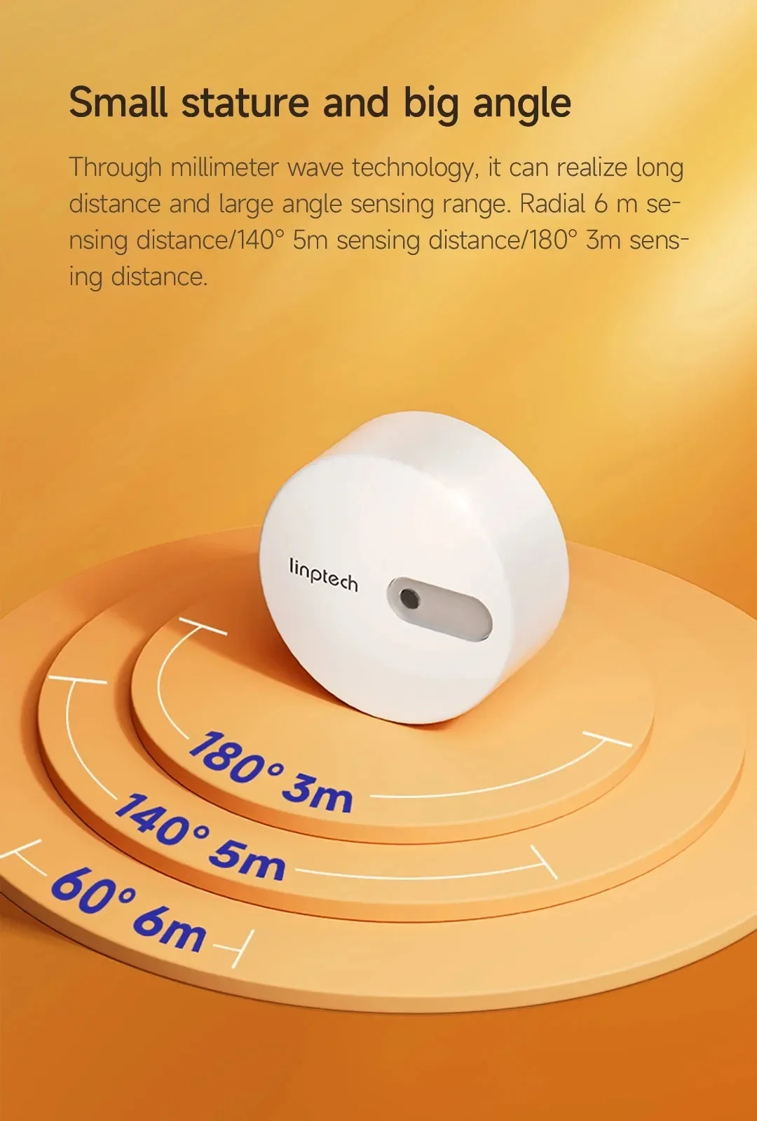ES1 Linkage Millimeter Wave Radar Inductive Static Human Recognition 6m Sensing Distance Linptech Human Presence Sensor