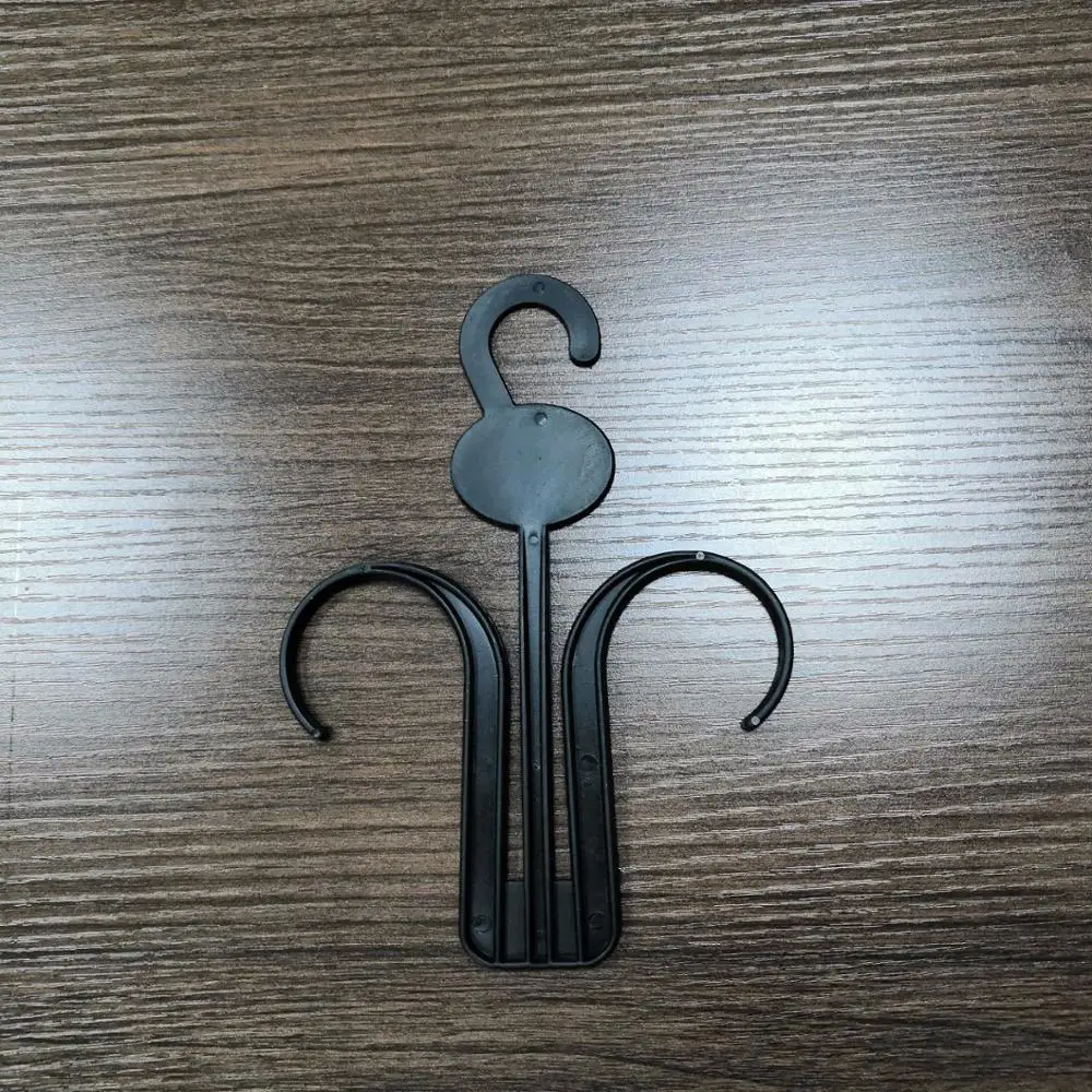 Durable black plastic shoe hook