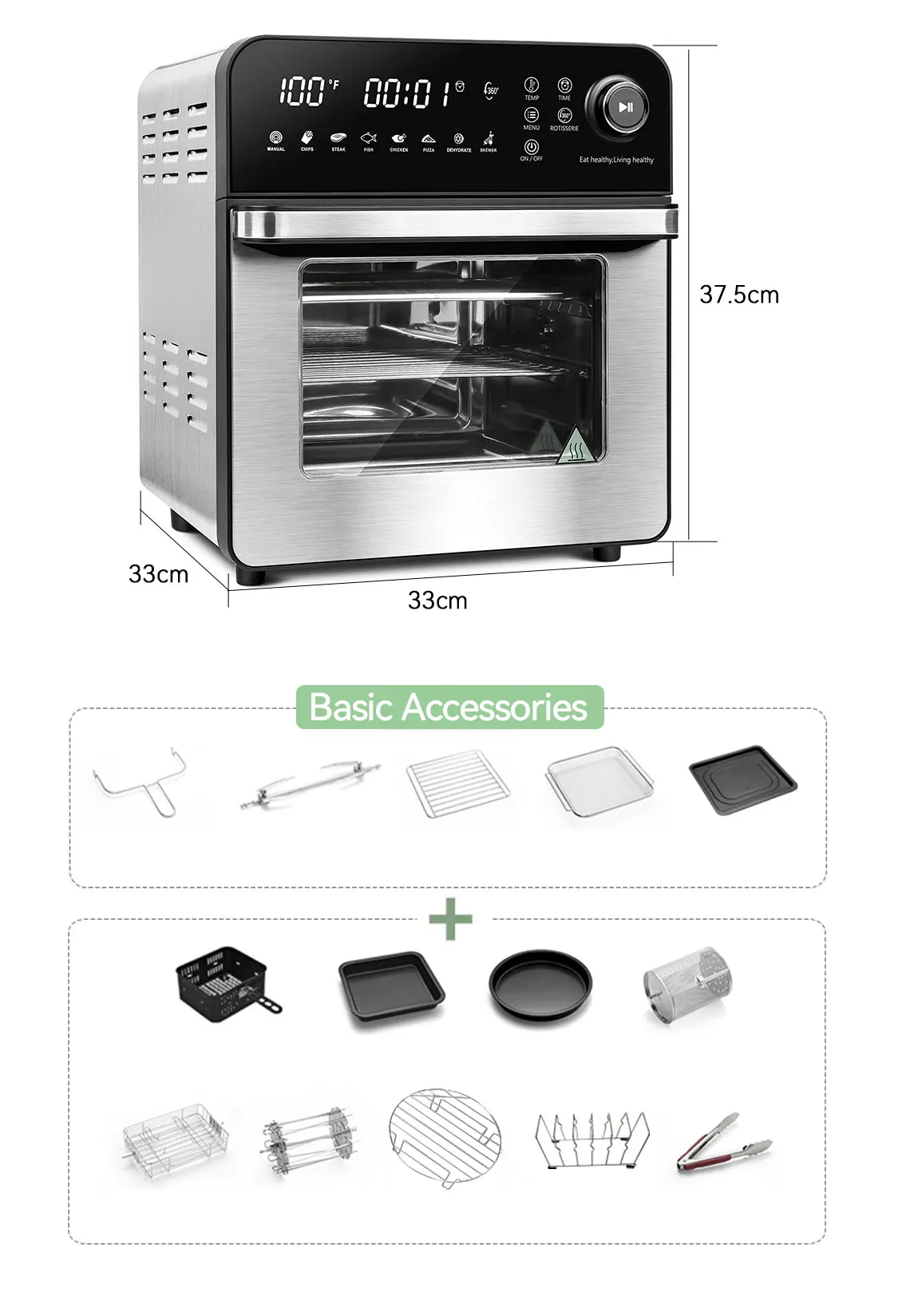 Air fryer oven  Digital Support Customized Service Hot Deep Fryer oven