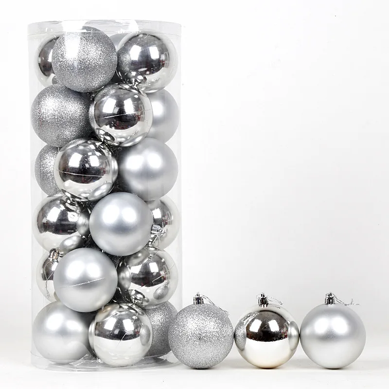 Merry Tree Factory Sales Cheap Round  Plastic Christmas Plain Ball for Holiday party Christmas Tree Hanging Pendant