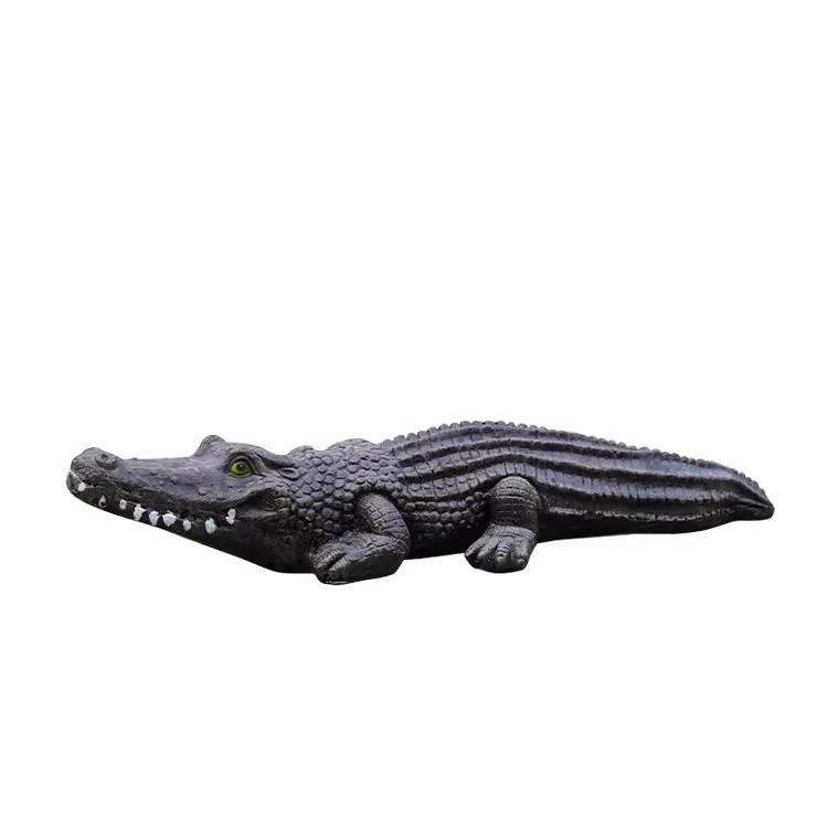 F030 Fiberglass crocodile sculpture crocodile statue outdoor large garden pool landscape decoration simulation animal ornaments