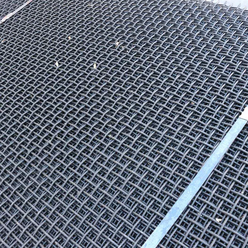 65mn crimped woven stainless steel crusher crimped wire mesh for mining vibrating screen
