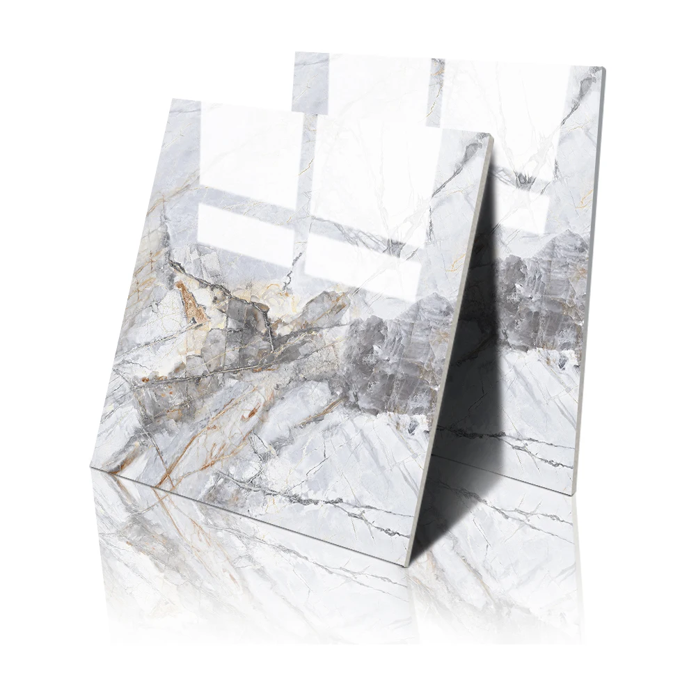 High Quality Cheap Price Glazed Polished Porcelain Floor Tiles Carrara White 60x60mm Room Modern Glossy Tiles 8MM Interior Tiles