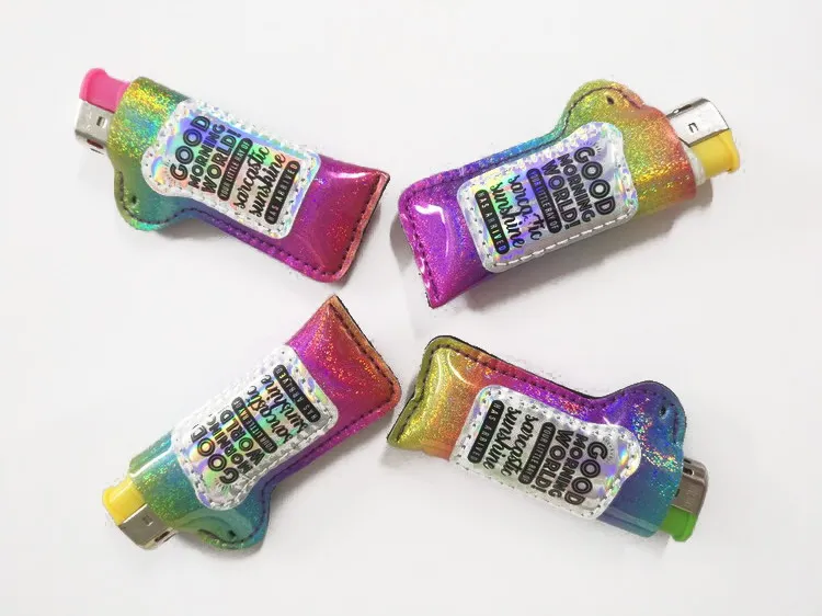 Creative neoprene glitter cigarette lighter sleeve holder