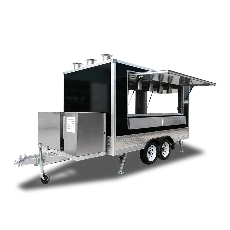 UKUNG outdoor food cart mobile food cart with wheels food cart with refrigerator