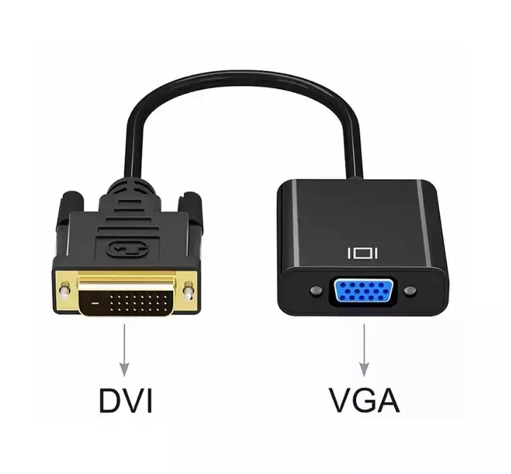 Full 1080P DVI to VGA Adapter DVI-D 24+1 Male to 15 Pin Female Cable Converter for PC DVI to VGA