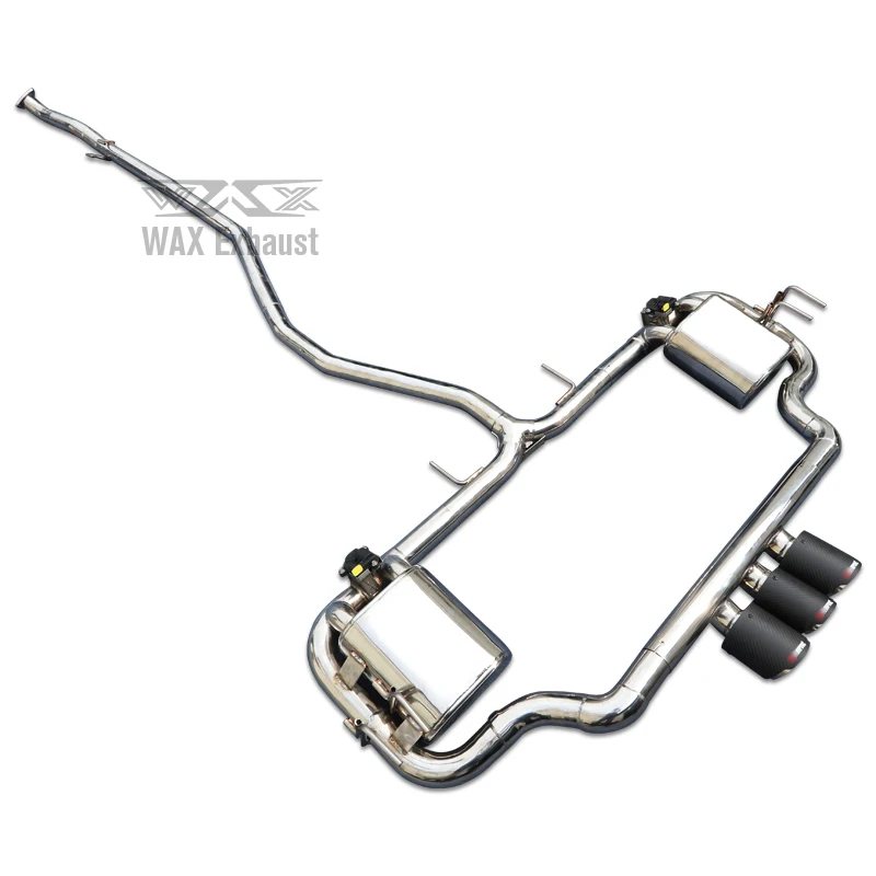 Performance Valvetronic Exhaust System for Honda Civic 2016-2021 Valved Exhaust Catback Carbon Fiber Tri-outlet Taippipes