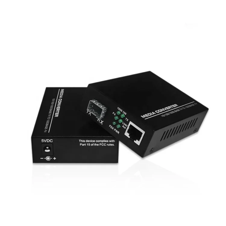 SFP converter single mode 10 100 1000m ethernet media converter ftth