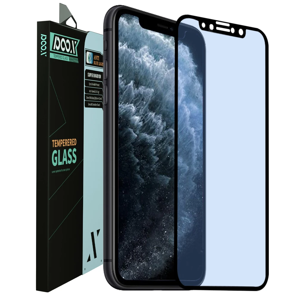 Chinese factory 3d edge anti blue light tempered glass for iphone 11pro Max 12 pro Max