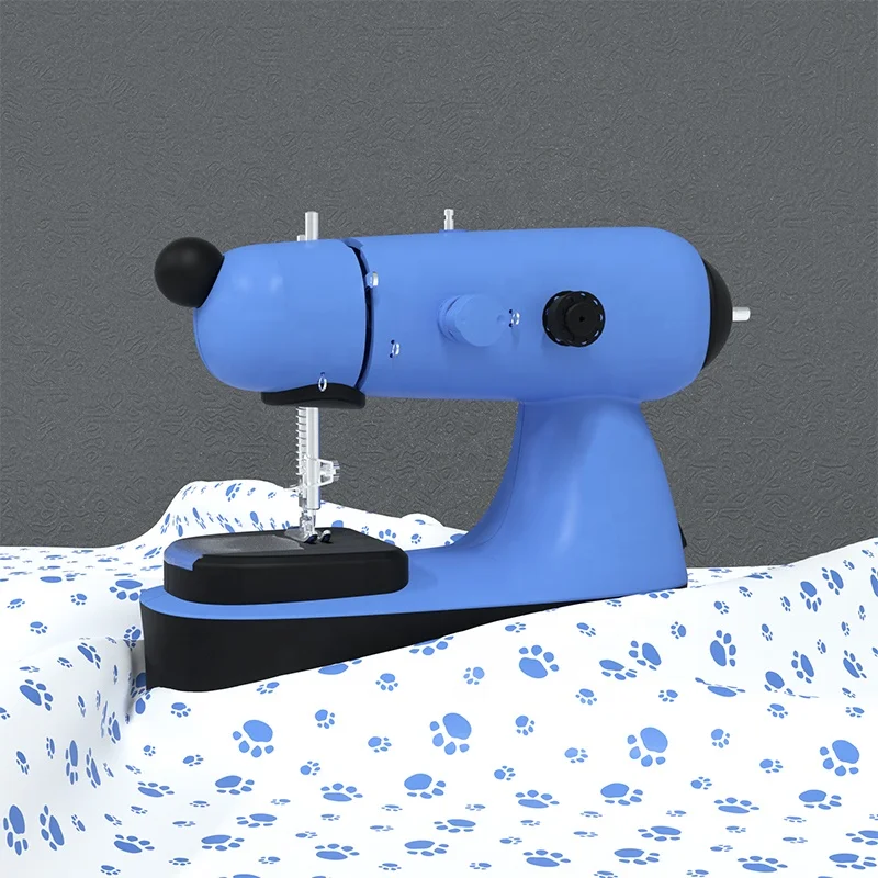 KINGONR JA1-1 Usa Eu Power Adapter Easy Handheld Mini Small Button Girl Sewing Machines with Sewing Table Light for Cloths Pink