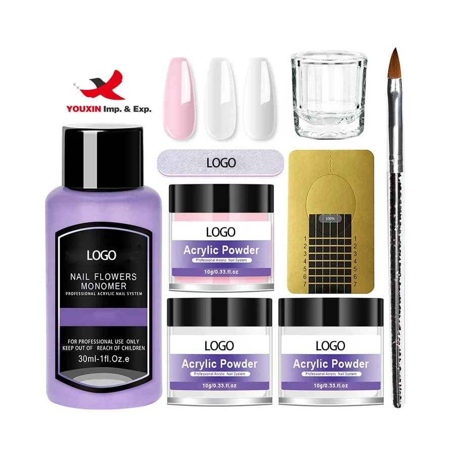 FENGFLY 6Pcs Nail Kit UV Lamp for Beginners Nail Art Suit for Manicure Nail Set