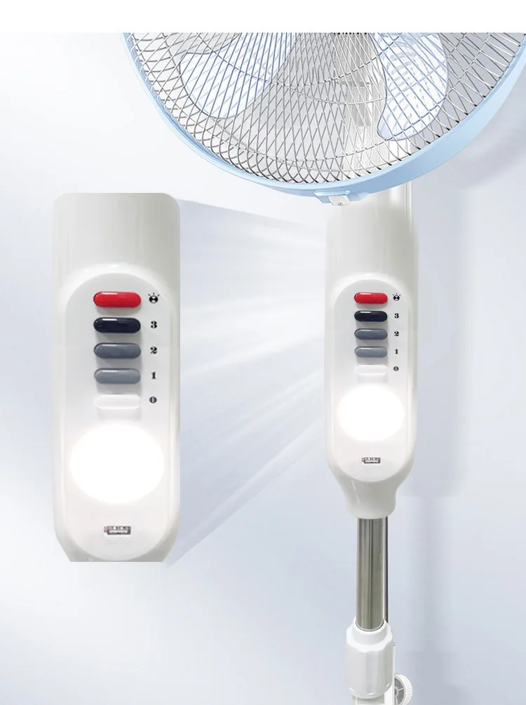 Hot Sale Solar Fan With Solar Panel Rechargeable 16 Inches 5 Blades Portable Solar Powered Rechargeable Stand Solar Fan