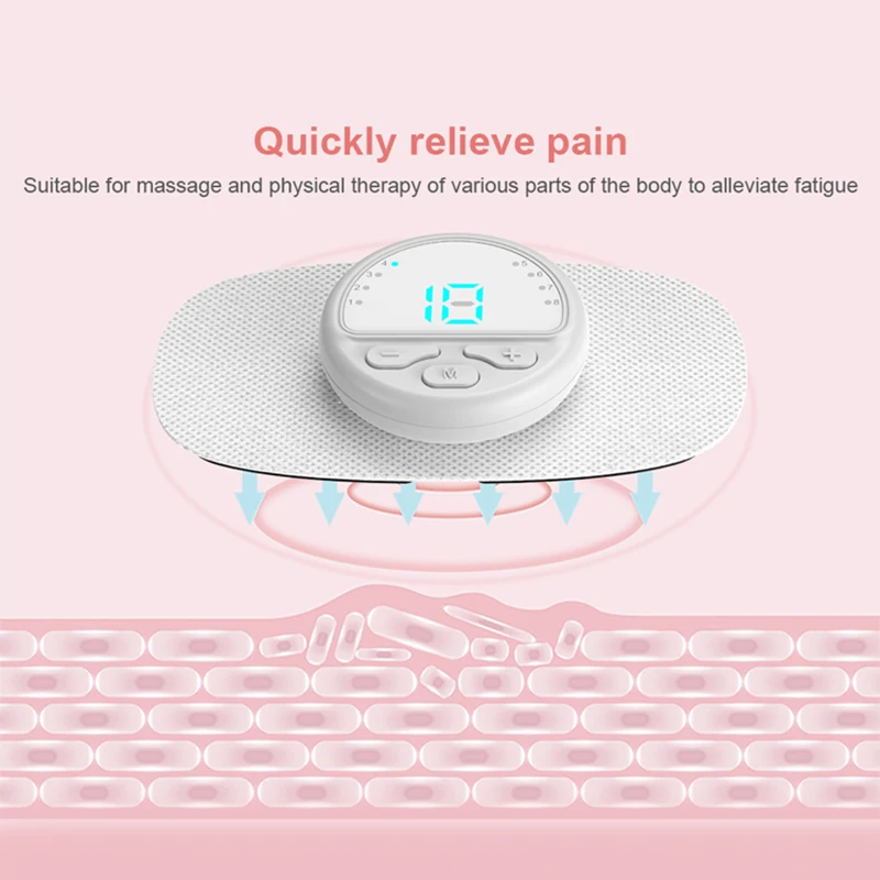 New Product wireless tens unit Women Menstrual Massage Electric Period Pain Relief Massager Period Heated Pad customized