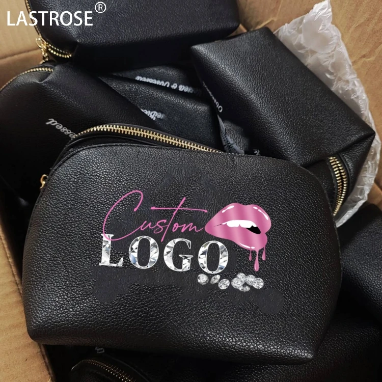 New Makeup Bag High-end Texture Leather Clutch Bag Portable Storage Makeup Cosmetic Vanity Bags