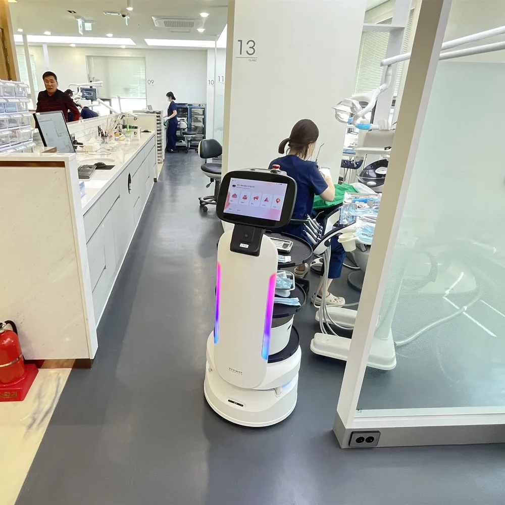 Autonomous navigation restaurant service robot humanoid waiter robot