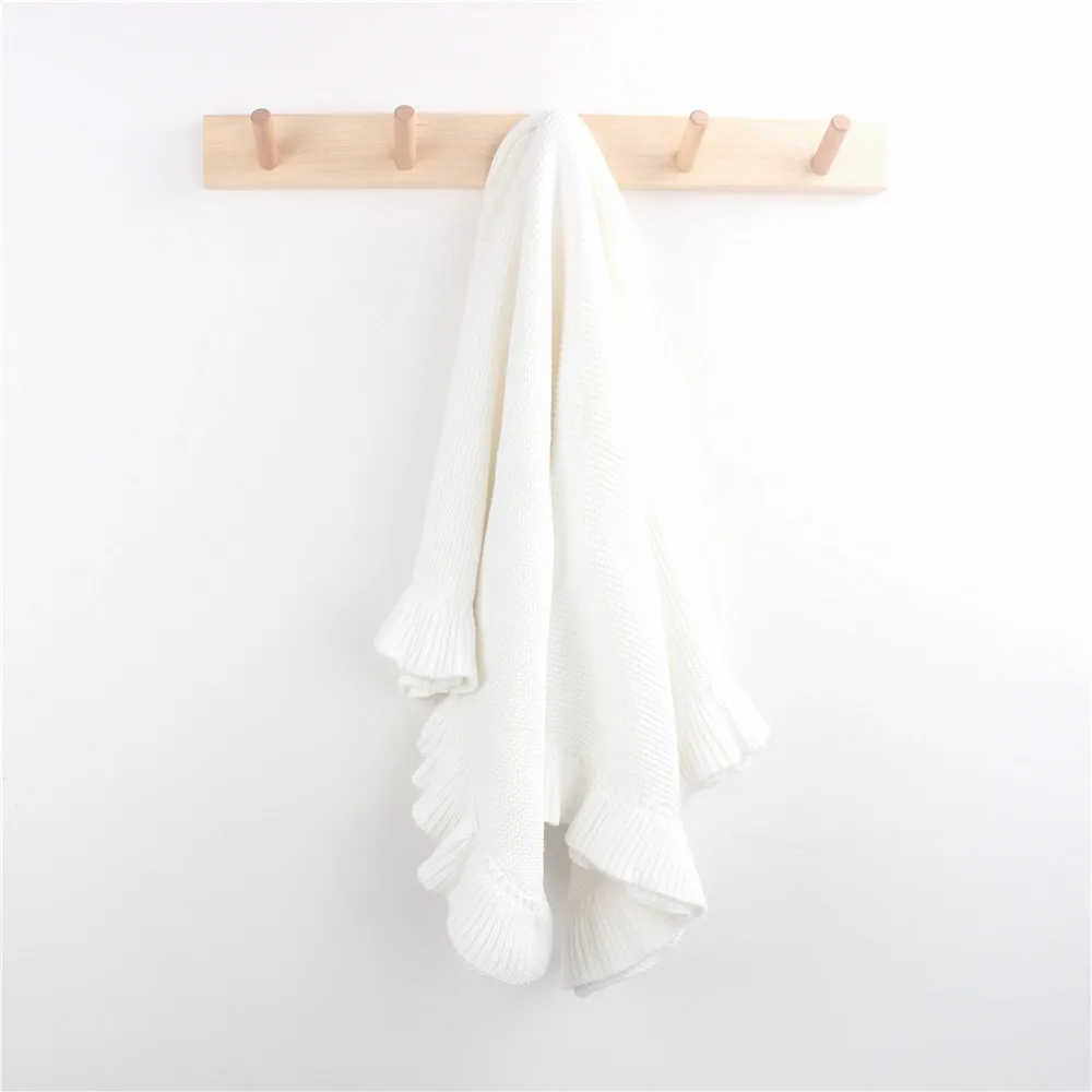 wholesale baby blankets plain knitted baby swaddle 100% cotton baby blanket