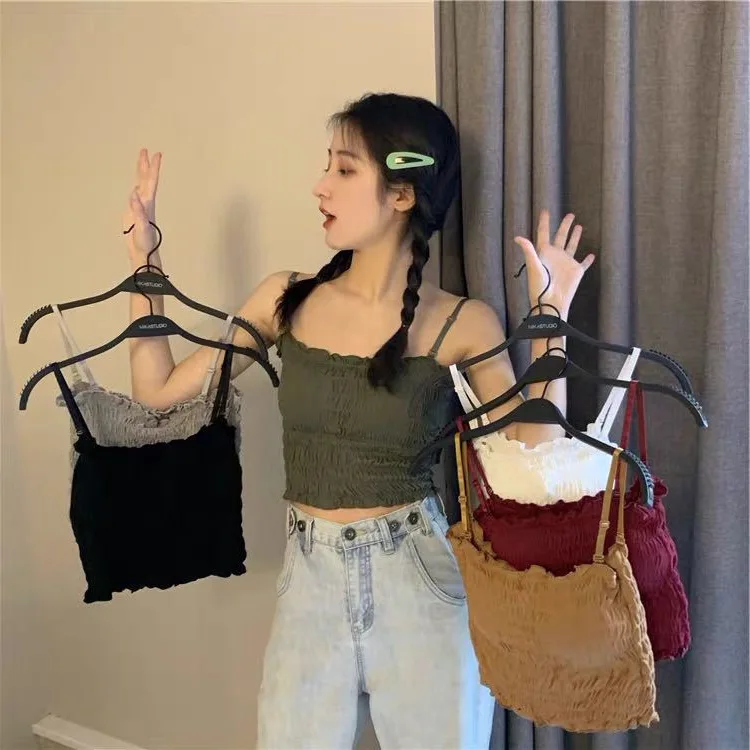 Женская Последняя мода красивая задняя часть из ткани с резьбой boob ТРУБА Топ Мягкий камзол в женские топы на бретелях