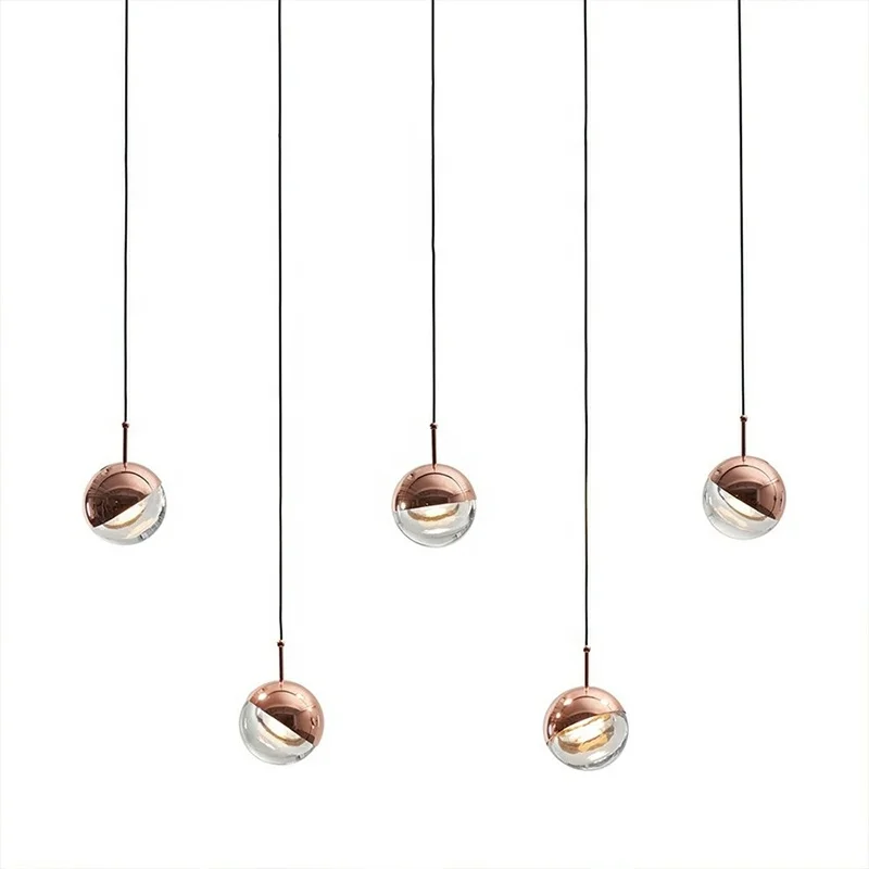Simig lighting Simple and modern bedroom bedside ball chandelier lamp restaurant bar stairs creative personality spherical chandelier