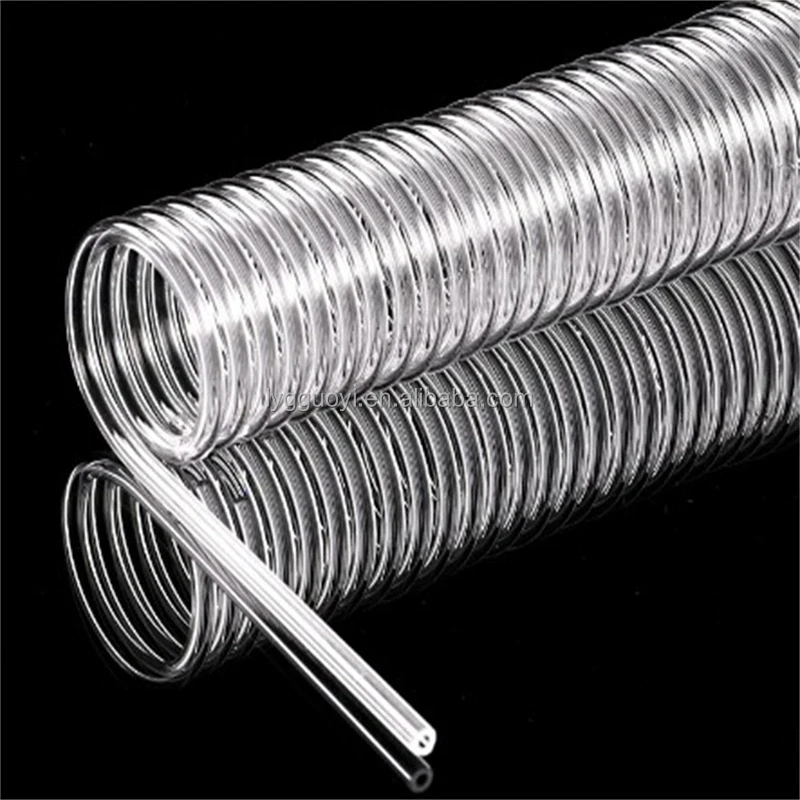 high-temperature spiral quartz glass tubing pyrex pipes for sale