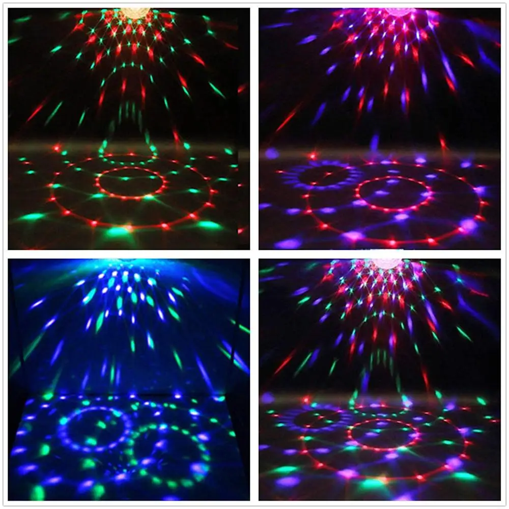 
Party Mini RGB LED Crystal Magic Ball Stage Disco Effect Lighting Bulb Club DJ Projector Show 