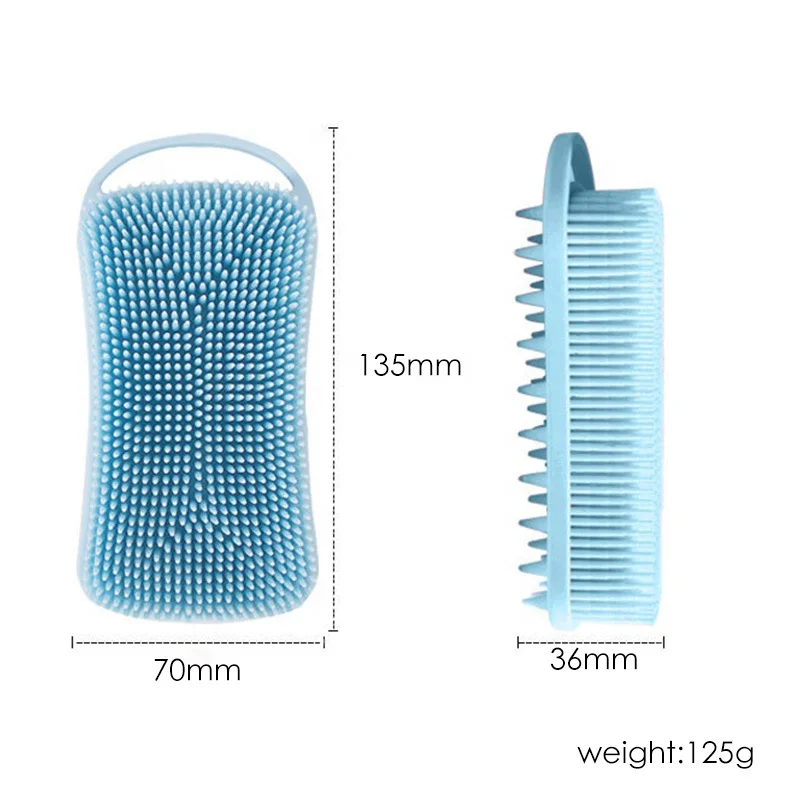 OEM/ODM Soft Exfoliating Silicone Hair Scalp Massager Shampoo Brush Bath Dry Silicone Body Scrubber Brush