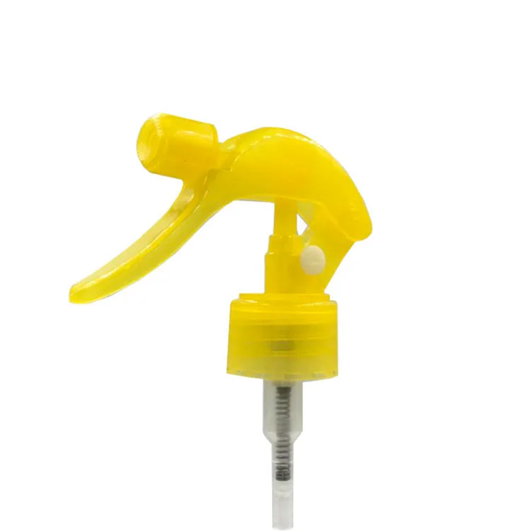 China High Quality  Yellow Big Mouse Plastic Mini Trigger Sprayer Agriculture Spray Pump 24/410 28/410