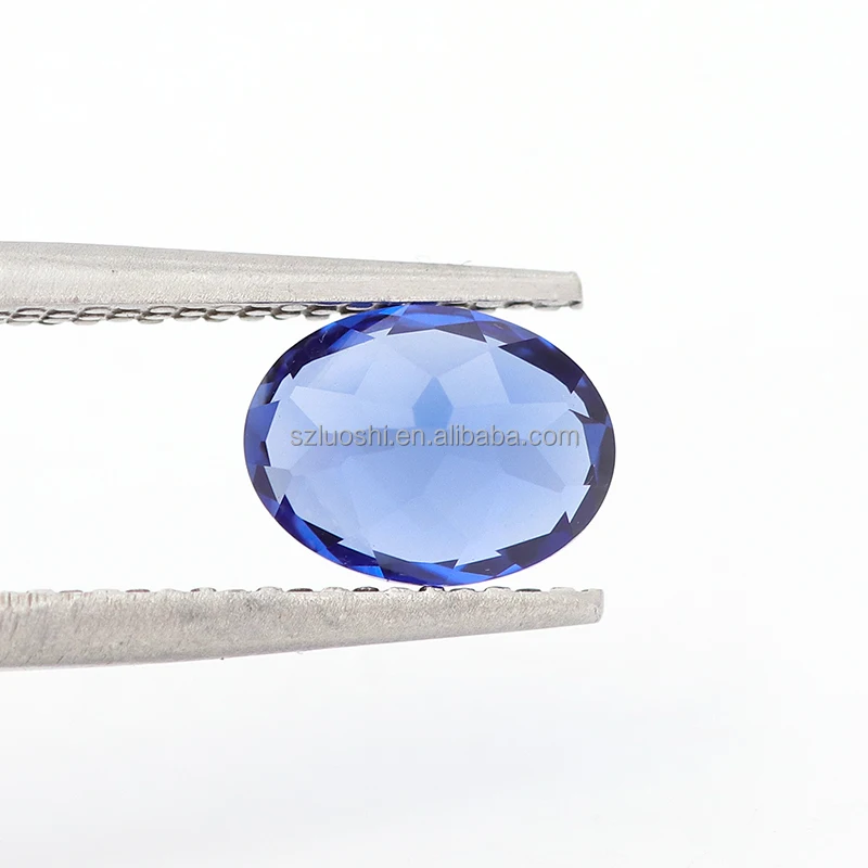 Laboratory Make Transparent Vivid Blue Oval Cut Lab Grown Sapphire Luxury Custom for Jewelry Making Stone Price Per Carat