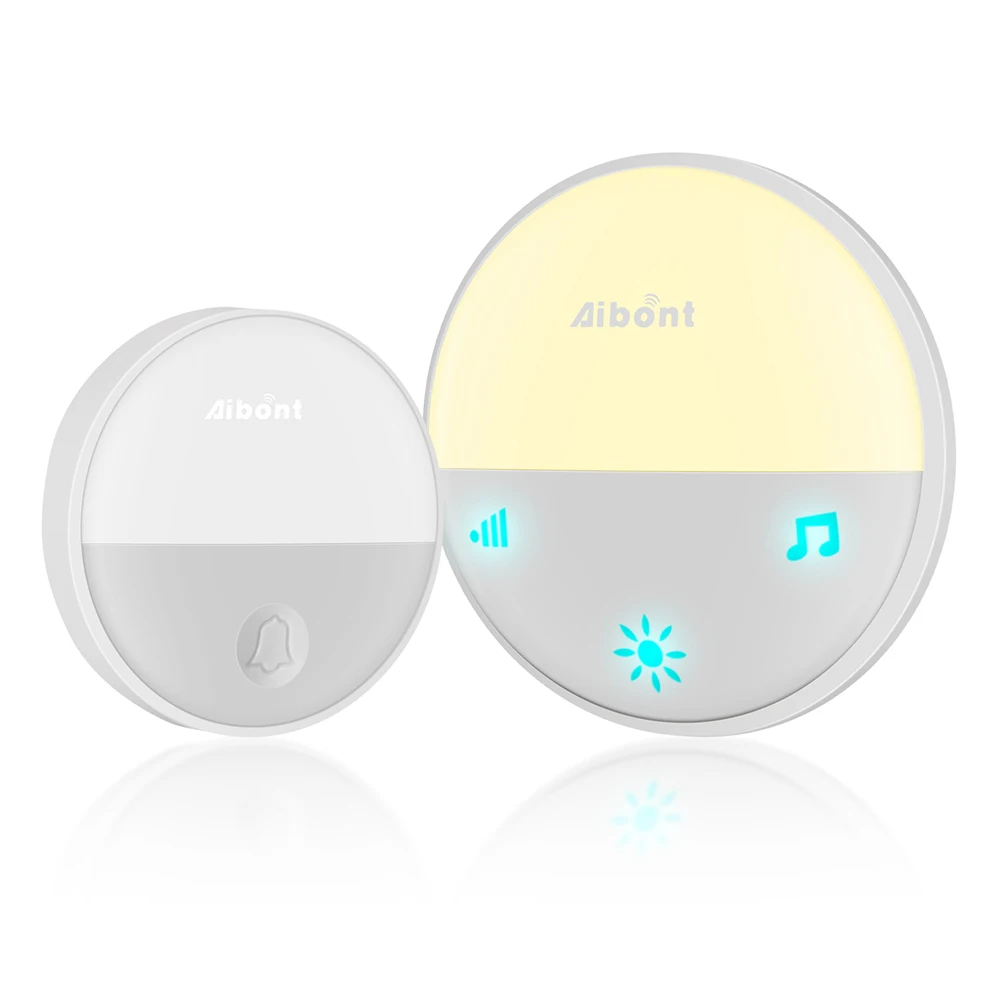 Wireless Doorbell Waterproof Door 58 Chimes With Automatic Sensor Night Light Function Operating At 500 Feet
