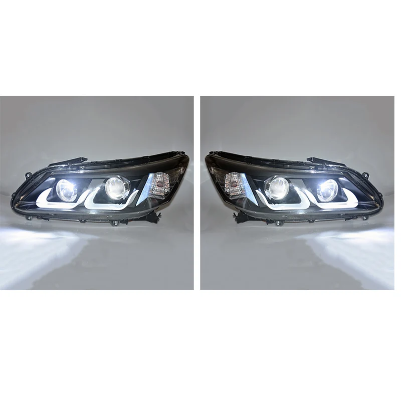 Сменные светодиодные фары для фар автомобиля Honda accord 2014 2015 2016 2017 модернизированные лучи комплект модификации