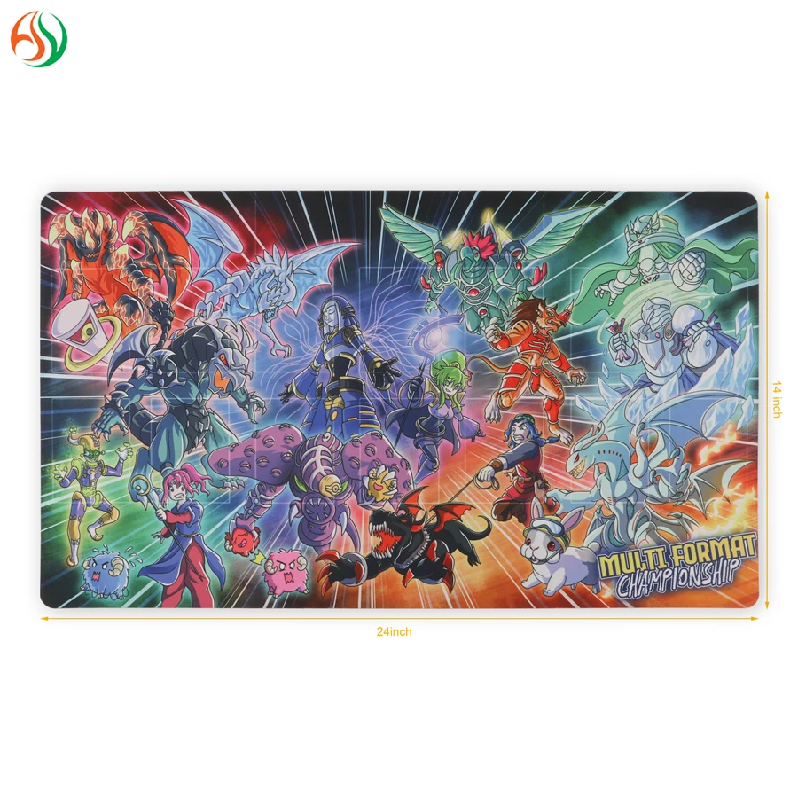 AY OEM magical card board games 14x24 playmat anti-slip sublimation large keyboard mouse pad with custom packing