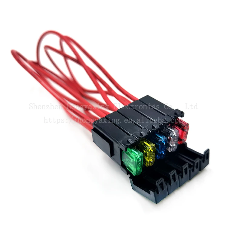 Square car mini blade fuse holder housing circuit protection housing bracket