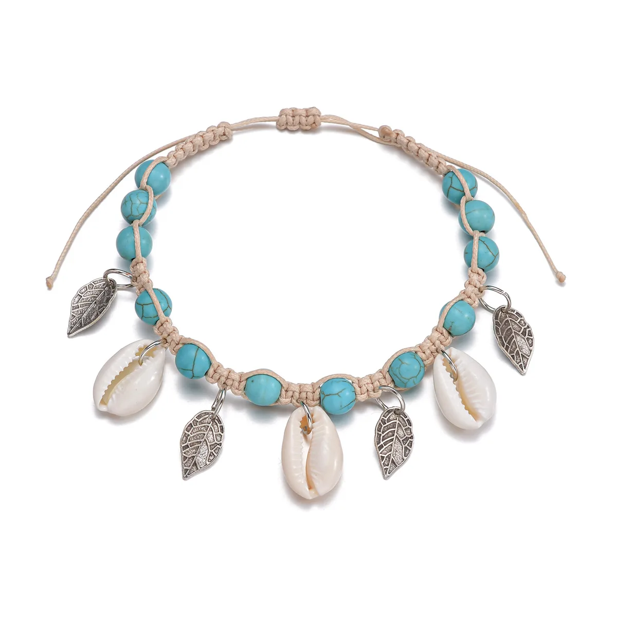 Ladies Sexy Slave Bead Jewelry Anklet New Gold Metal Design with Shell Foot Seed Beads Bohemia Style for Weddings Parties Gifts