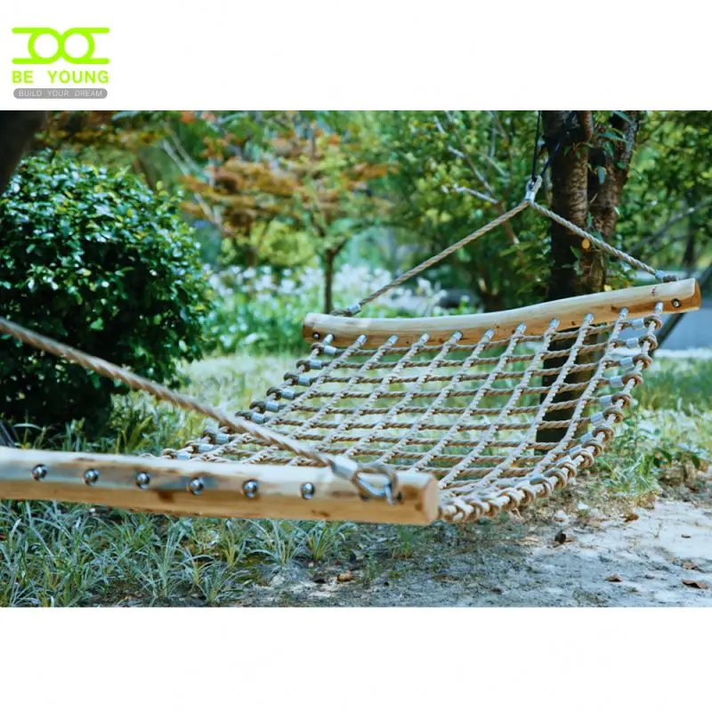 Beach Hammock Outdoors Swing Beds Accessories Equipment Summer Games For Adults Round Bed Rattan Children Nylon Double With Net
