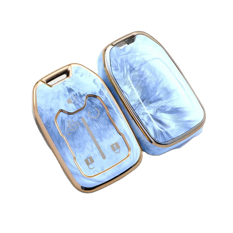 Remote Shell Fob Holder Keychain TPU Key Cover Case for Car Keys for GMC Sierra Terrain Acadia Chevrolet Tahoe 2015
