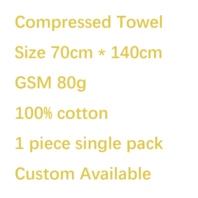 OEM Disposable Towel Compressed Towel for Outdoor Use Tablets Travel Towels Large Reusable Camping Sports Hiking Beach