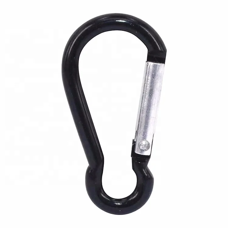 Factory Sell 14 Cm Large Carabiner Hook Mommy Stroller Hook With Sponge Handle Aluminium Alloy Hook Karabiner