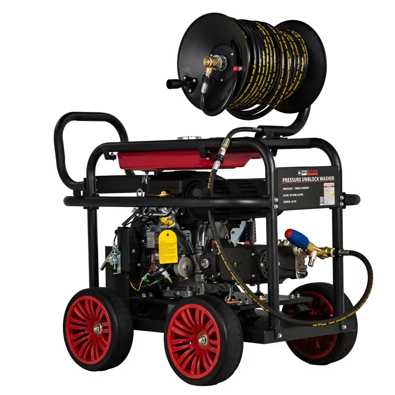 Bison Drain Cleaning Equipment 220Bar 3190Psi Diesel High Pressure Drain Jetter Washer