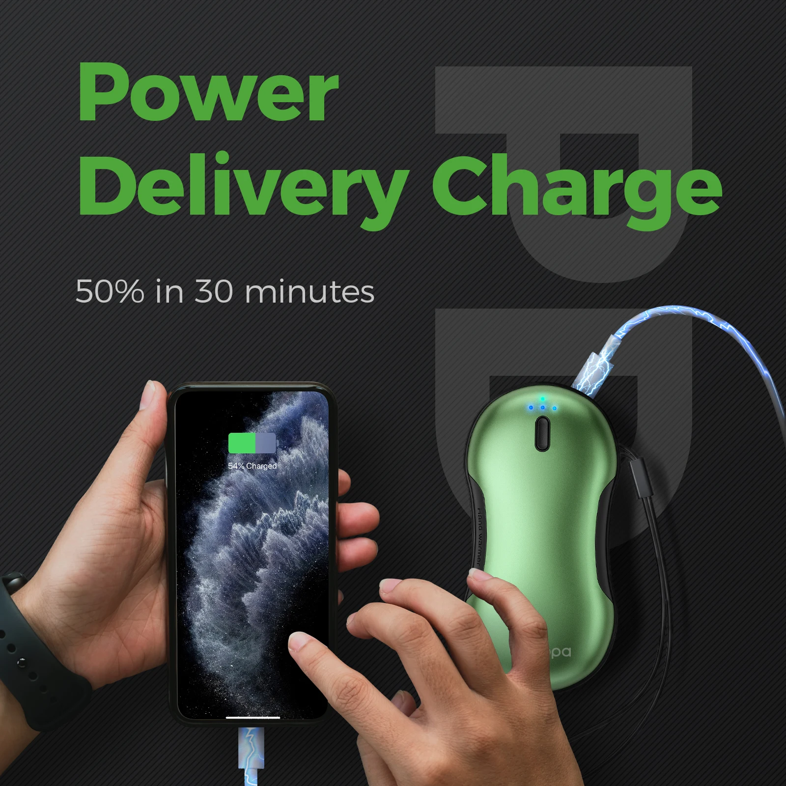 9000 мА/ч грелка для рук многоразового использования Power Bank портативный Электрический нагреватель Подарочная коробка мобильного USB заряжаемая ручная женщин и мужчин; Зимняя