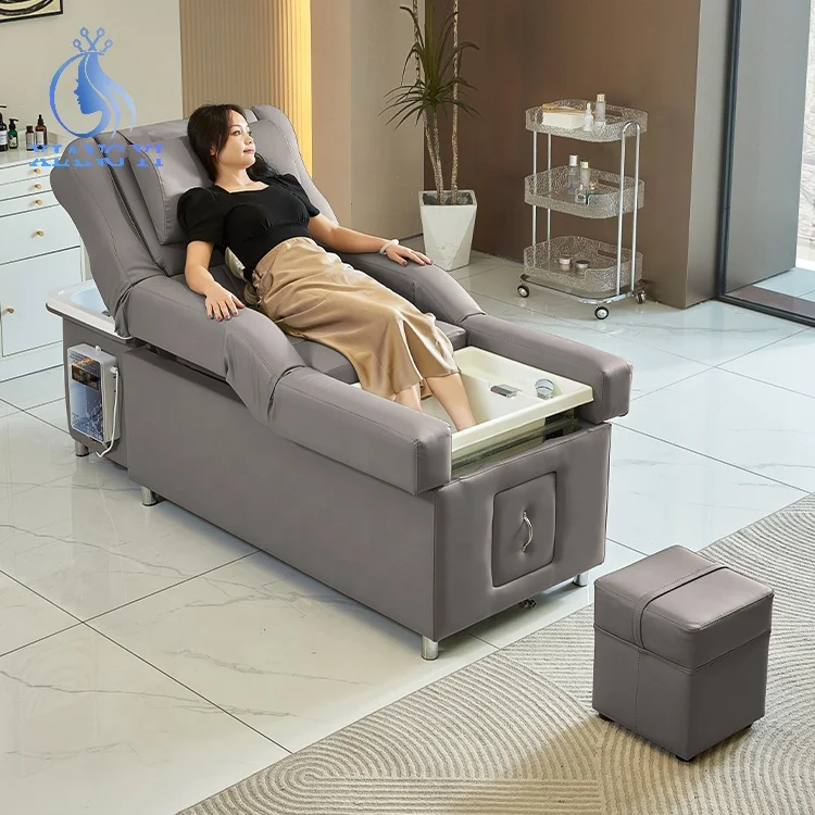 Multifunction Salon Hair Wash Bed Backrest Electric Lift Thai Massage Shampoo Bed and Pedicure