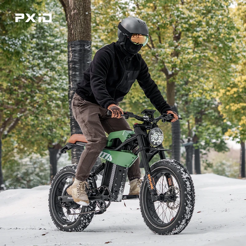 PXID MANTIS P6 Электрический велосипед 20-дюймовый толстый дорожный и вездеходный горный