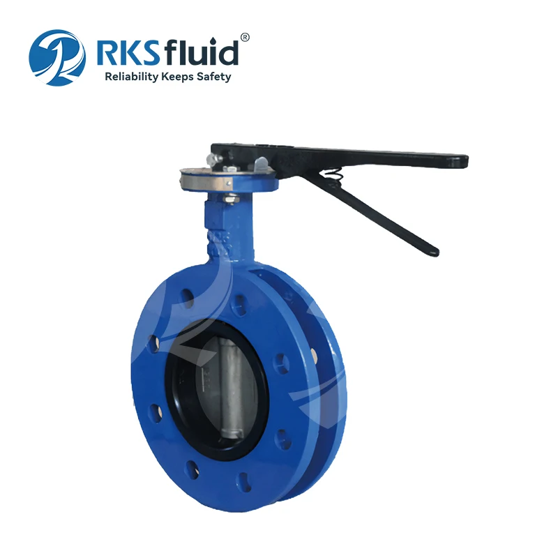 Factory Direct 50mm Resilient Seat Ductile Iron Center Line Wafer Butterfly Valve PN16 150lbs