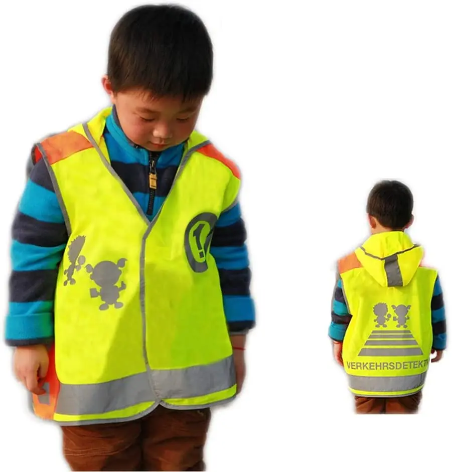 Детская куртка Hi-Viz с 2 эластичными ремешками жилет для безопасности детей рабочая одежда малышей светоотражающий