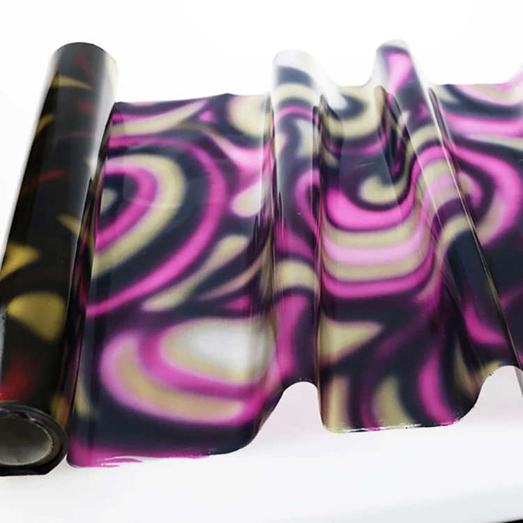 3067 oil paint metallized aluminum pet hot stamping foil for handbag textile leather t shirt