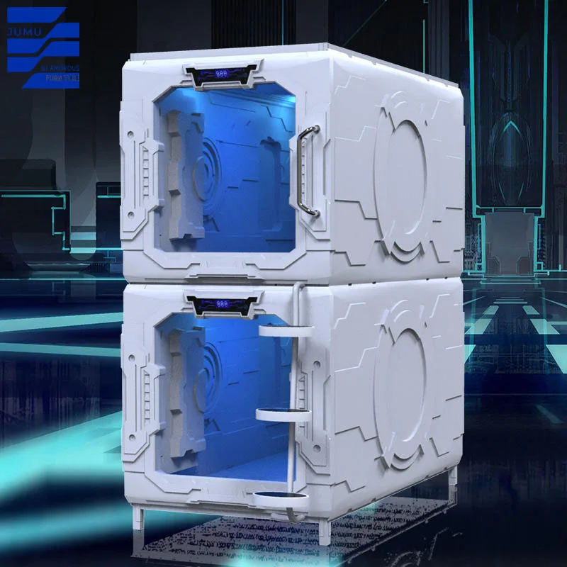 Glamorous Furniture Modern Style Metal Capsule Sleeping Bed Vertical Space Saving for Hospital Hotel School & Apartment Use