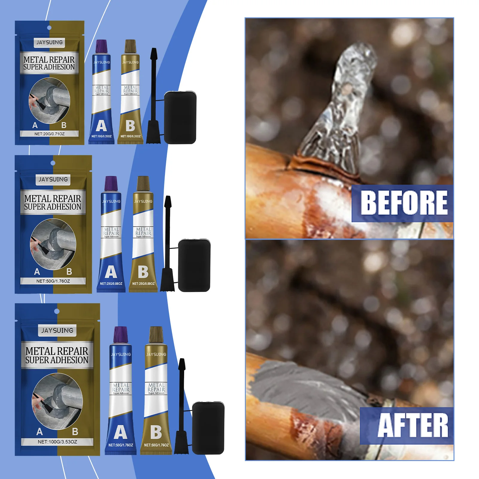 Jaysuing Metal Roof Sealant Anti-leakage Potting AB Adhesive Effective Metal Bonding Adhesive