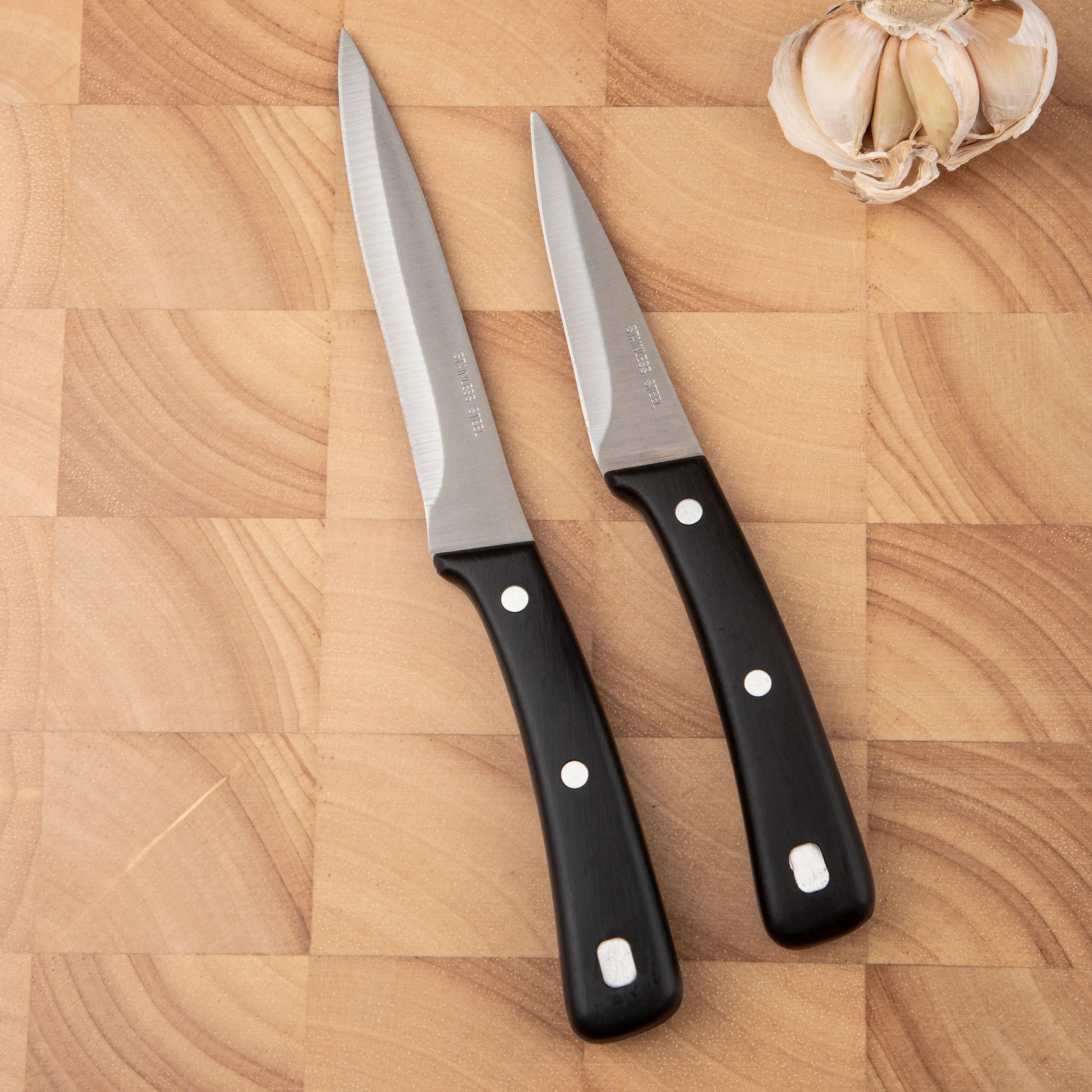 5 PCS Super Sharp Stainless Steel Kitchen Knife Set Modern Design with Plastic Handle for Cutting and Cooking