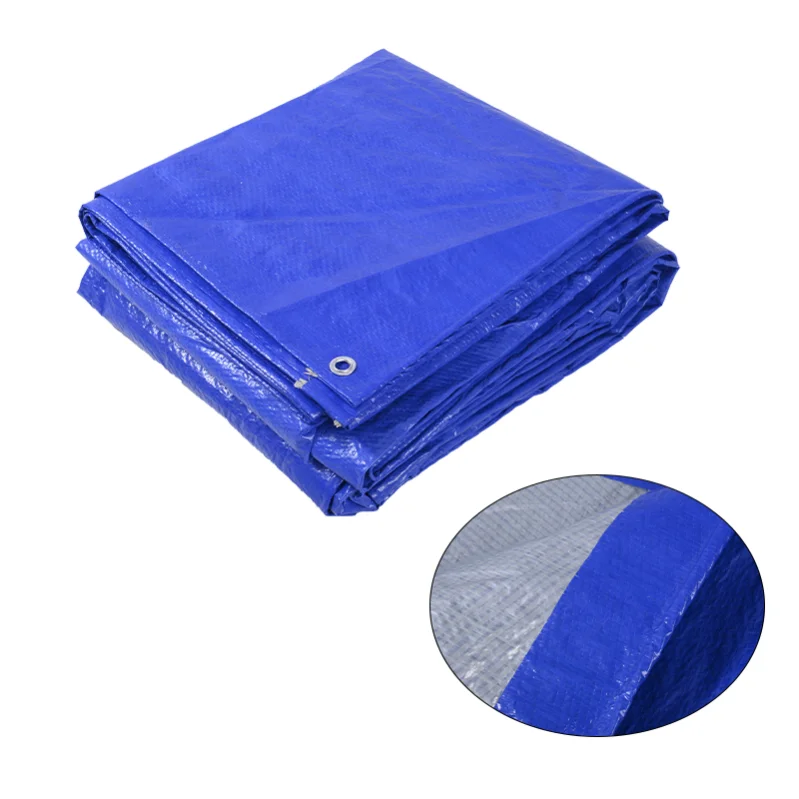 Pe Blue Gray Tarpaulin Truck Cover Camping Tent Uses Insulation And Waterproofing