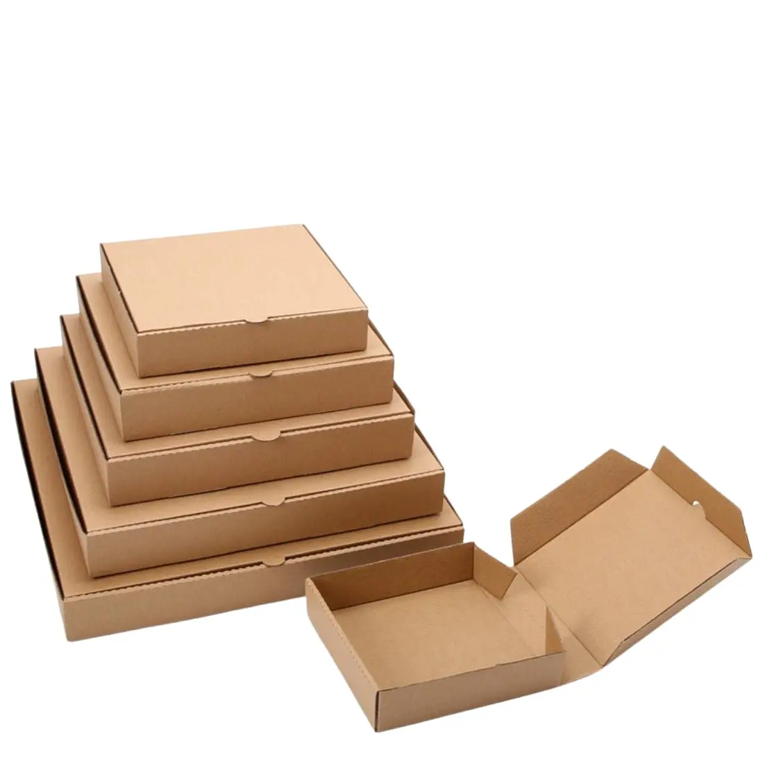 KM Wholesale delivery paper package high quality corrugated board pizza box custom logo printed pizza boxes